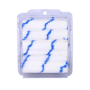 Rouleau de peinture miniature en nylon bleu à rayures de haute qualité E-tool OEM 4 pouces pour la peinture et la décoration industrielle et DIY - Product Image 2