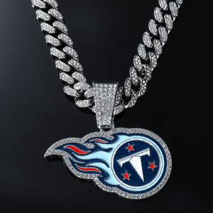 Hot Selling Popular Design Hiphop Geometric Rugby Team Logo Pendant Necklace Men's Alloy Necklace Fashion Jewelry Wholesale - Product Image 3