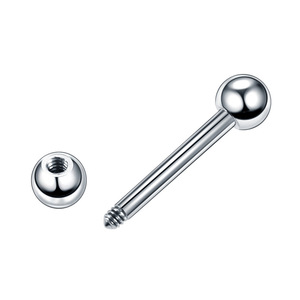 Billes filetées de remplacement avec barres d'haltères en acier inoxydable 316L |   Bijoux de piercing corporel pour la langue, les lèvres et le cartilage - Product Image 2