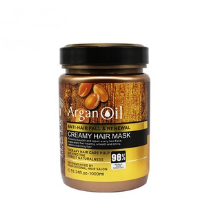<span class=keywords><strong>Masque</strong></span> capillaire crémeux à l'huile d'argan <span class=keywords><strong>anti</strong></span>-<span class=keywords><strong>chute</strong></span> de <span class=keywords><strong>cheveux</strong></span> 98% Répare les <span class=keywords><strong>cheveux</strong></span> abîmés 1000ml - Product Image 1