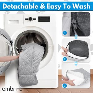 High-density Foam Waterproof Solid Pattern Luxury Travel Square Customizable Car Seat <b>Bed</b> for <b>Dogs</b> with High-resilience Design - Product Image 5