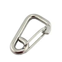 Vente chaude Mousqueton de sécurité en acier inoxydable 304, simple, à ressort, avec œillet pour lignes d'amarrage de yacht et de bateau