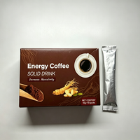 Poudre de café à l'extrait de maca pour l'énergie instantanée des hommes adultes, pour la force et l'amélioration masculine