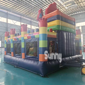 Château gonflable <span class=keywords><strong>Spiderman</strong></span> avec toboggan, combo gonflable super-héros, château gonflable unisexe avec toboggan, structure gonflable Moonwalk - Product Image 4