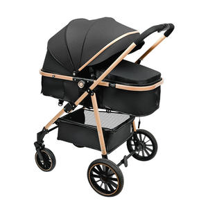 Cochecito de Bebé 3 en 1 de Lino Ligero de Lujo, Plegable, con Sistema de Viaje, para Recién Nacidos - Product Image 1
