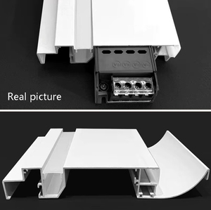 Perfil de aluminio LED para iluminación de pared, montaje en superficie sin techo, lámpara decorativa de esquina superior, canal de luz para tira de yeso - Product Image 5