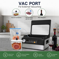 Machine de mise sous vide en acier inoxydable avec manomètre et impression de date pour l'emballage alimentaire