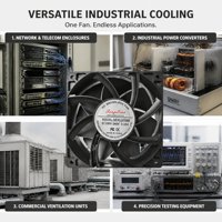 Ventilateur axial électrique à faible bruit 34dBA, économie d'énergie, OEM, 120x120x38mm, pour chargeur de véhicule électrique, armoire de télécommunications, distributeur automatique