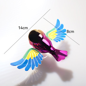 Plastic Red/Blue Deco Wind-Powered No-Electric 3D Simulated Bird Car Mirror Hanger Ornament