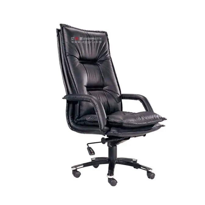 Kursi kantor putar ergonomis PU punggung tinggi Modern furnitur kantor produksi OEM kursi kantor kulit mewah eksekutif