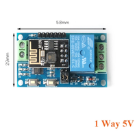 ESP8266 Módulo de Relé WiFi de 1, 2 y 4 Vías, Interruptor de Control Remoto para Casa Inteligente, ESP01, Módulo Inalámbrico, Aplicación de Teléfono, 1, 4 Vías, 5V, 12V