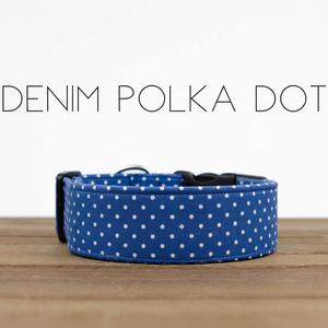 Denim Polka Dot-Collar de perro - Product Image 1