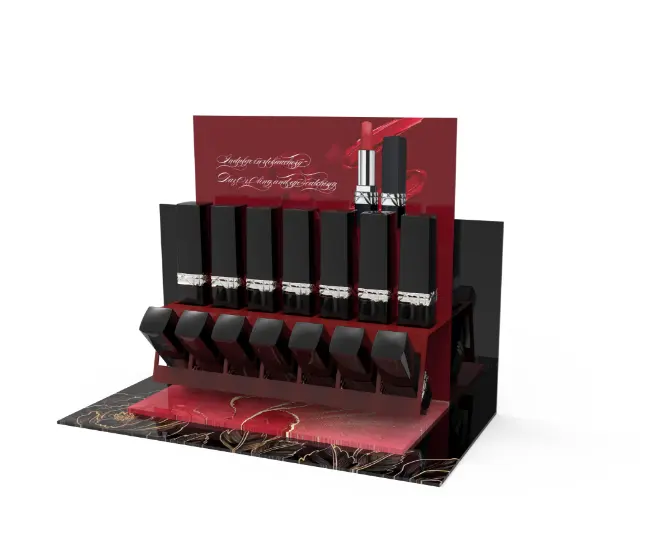 特別なデザインのアクリルプラスチックモデルさまざまなスタイルの香水まつげラッシュ口紅メイク用化粧品ディスプレイスタンド