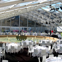 Tente d'événement extérieur, Tente de mariage, Tente chapiteau avec couverture en PVC transparente, Tente de réception de mariage en plein air