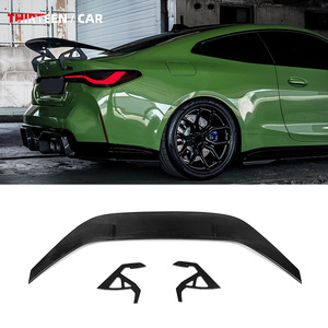 สปอยเลอร์หลังคาร์บอนไฟเบอร์แบบแห้ง รุ่น AD V1 สไตล์ Swan Neck สำหรับรถยนต์ BMW G80 M3 G82 M4 Competition ปี 2021+ พร้อม Splitter ปีกหลัง - Product Image 1
