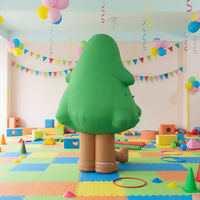Arbre gonflable publicitaire - Imperméable et durable - 6 à 8 pieds de haut - Pour décorations de fêtes en plein air et activités événementielles