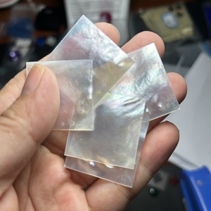 Gemas de Alta Calidad Láminas de Nácar Rosa Redondas Tipo Moneda de 30x0.5mm y Cuadradas de Nácar Blanco Natural de 30x30x0.5mm Precio - Product Image 2