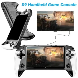 Console de jeu portable rétro X9 <span class=keywords><strong>Saker</strong></span>, écran IPS HD 5,5 pouces 480x854, batterie 1500 mAh, plus de 20000 jeux classiques, connexion TV - Product Image 3