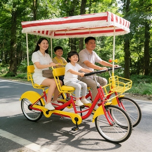 Vélo tandem durable et confortable pour cinq personnes, idéal pour les excursions familiales <span class=keywords><strong>en</strong></span> pleine nature - Product Image 2