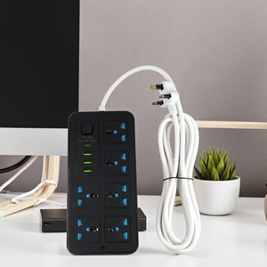 Tùy Chỉnh Cắm Bán Buôn Phổ Điện Đa Mở Rộng Ổ Cắm <span class=keywords><strong>USB</strong></span> C Cáp Dây Điện Dải 6 Cửa Hàng 2 Pin Điện Dải - Product Image 5