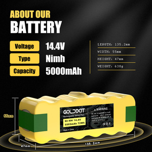 Aspirateur Rechargeable Akku <span class=keywords><strong>iRobot</strong></span> Roomba, batterie NI-MH, haute capacité 14.4V, 5000mAh - Product Image 2