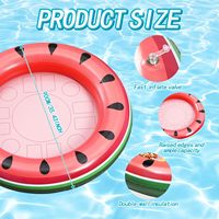 Plateau de service flottant gonflable en plastique en forme de pastèque pour boissons et aliments, idéal pour buffet, piscine et camping