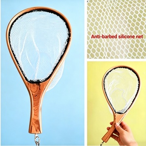 Épuisette de pêche en bois pour micro-objets, filet de pêche pour la pêche à la mouche en ruisseau <span class=keywords><strong>Ma</strong></span> <span class=keywords><strong>Kou</strong></span>, épuisette à main portable pour la capture de petits poissons - Product Image 4