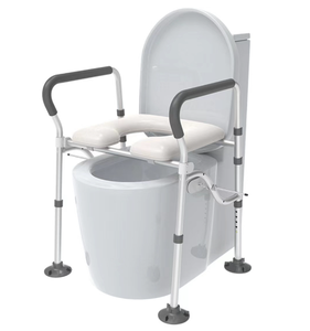 Chaise de bain spéciale pour les personnes âgées et les femmes enceintes avec accoudoirs Chaise de douche de salle de bain Support réglable en <span class=keywords><strong>hauteur</strong></span> de <span class=keywords><strong>pied</strong></span> antidérapant - Product Image 2