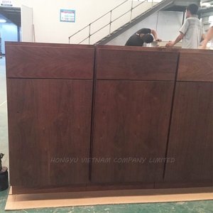 Armoires de cuisine en bois massif, Shaker gris, RTA Standard américain, meubles de Base pour évier de cuisine avec prix coûtable - Product Image 2