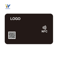 Individuelles Logo NFC-fähige Smarte Visitenkarte Chip F08 1K Offsetbedruckt Farbige Plastik Wasserdicht 13,56MHz Barcode QR-Code