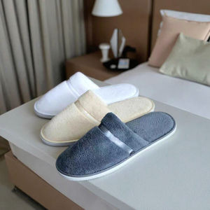 Özel Logo çevre dostu otel misafir terliği bir kerelik düşük maliyetli beyaz ve siyah tesisleri kullanın - Product Image 1