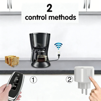 Prise intelligente EU 10A 433,92 MHz avec télécommande sans fil pour lampes et appareils électroménagers