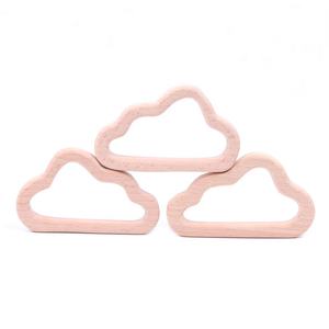 <span class=keywords><strong>Hot</strong></span> Sale Oblique Cloud Shape Organic Wooden Teether Beech Wood <span class=keywords><strong>Baby</strong></span> Teether Toy - Product Image 3