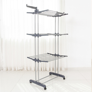 SANIPRO Séchoir à <span class=keywords><strong>linge</strong></span> pliable 4 niveaux de <span class=keywords><strong>bonne</strong></span> qualité, support de rangement pour serviettes, étendoir à vêtements mobile - Product Image 5