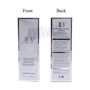 Venta al por mayor de extensiones de pestañas negras transparentes sellador adhesivo Etiqueta Privada impermeable sellador de revestimiento de diamante IB - Product Image 2