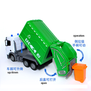 <span class=keywords><strong>Camion</strong></span> <span class=keywords><strong>de</strong></span> <span class=keywords><strong>recyclage</strong></span> SINO 2.4GHz 1:24 échelle 6CH R/C avec ensemble <span class=keywords><strong>de</strong></span> jouets légers avec poubelle lumières poubelle Rechargeable gestion des déchets poubelle - Product Image 5