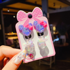 Clip para Orejas de Niños Estilo Coreano, Clip para Orejas de Bebé con Dibujos Animados, Sin Perforación, Aretes para Niñas, Regalo de Joyería para Niños - Product Image 4