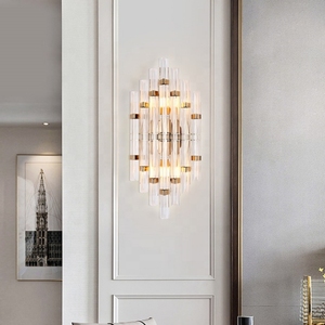 Nueva Llegada Venta Caliente Nórdico Decorativo Contemporáneo Casa Decoración Villa Cristal Moderna Lámpara de Pared - Product Image 4