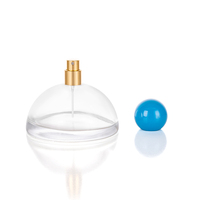 Nouveau flacon de parfum en verre transparent semi-circulaire de 30 ml, flacon pulvérisateur en verre à fond épais avec boîte d'emballage personnalisée et sac cadeau