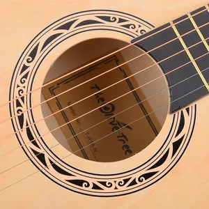 38 "Tùy Chỉnh Đầy Màu Sắc Linden Nhà Máy OEM 38 Inch Giá Rẻ Acoustic Bán Buôn Guitar