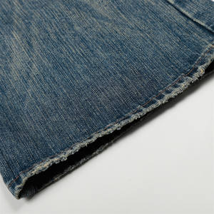 Jeans en denim <span class=keywords><strong>blanc</strong></span> vintage de taille moyenne pour hommes, coupe ample, pantalon de papa, fabriqué à la main, délavé, vieilli, coupe droite, jeans pour hommes - Product Image 4