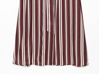 Robe midi chic et décontractée pour femme, nouvelle collection 2026, à rayures, avec ceinture décorative et revers, style rétro, à manches longues.