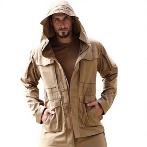 Chaqueta Cortavientos Táctica con Capucha para Deportes al Aire Libre, Estilo Bomber, Resistente al Viento y al Agua, Modelo <span class=keywords><strong>M65</strong></span>, Ropa de Trabajo Rústica con Forro - Product Image 1