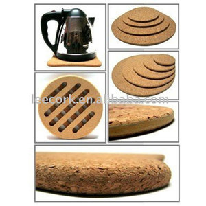 Custom Print Round Natural <strong>Cork</strong> Hot Pads <strong>Cork</strong> <strong>Trivet</strong> - Product Image 2