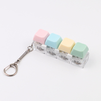 Millantech Creative Design Anime PVC Keycaps LED Light Click Fidget Keychain Multiple Color Options Stress Relief Toy