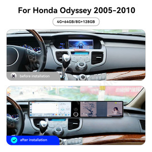 Radio MOOKAKA Dual de 12.3 Pulgadas para Honda <span class=keywords><strong>Odyssey</strong></span> 2005-2010, Reproductor de Video con Pantalla Táctil Inalámbrica CarPlay, Android 14 4G, GPS - Product Image 2