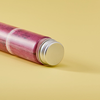 Bouteilles de thé au lait et de jus jetables en fibre de bambou et en PET de 650 ml personnalisables avec couvercle en aluminium anti-fuite