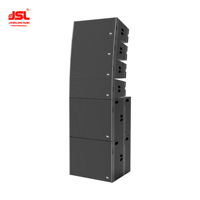 JSLWholesale Ensemble de haut-parleurs Line Array double 10 pouces avec caisson de basses actif 21 pouces, système de sonorisation PA professionnel pour extérieur et églises