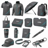 Set de Regalo Corporativo de Lujo con Logotipo Personalizado, Camiseta Polo, Mochila, Paraguas, Cuaderno, Botella, Bolígrafo, Gorra, Regalo Promocional Empresarial