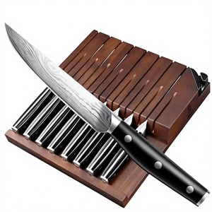Damascus Steel <b>Knife</b> <b>Set</b> 12-Piece 8-9.9in Blade Resin Handle Polished Straight Edge Right Hand Carbon Steel <b>Sharp</b> - Product Image 2